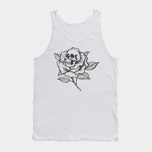 Skull Inside a Rose Flower Tank Top